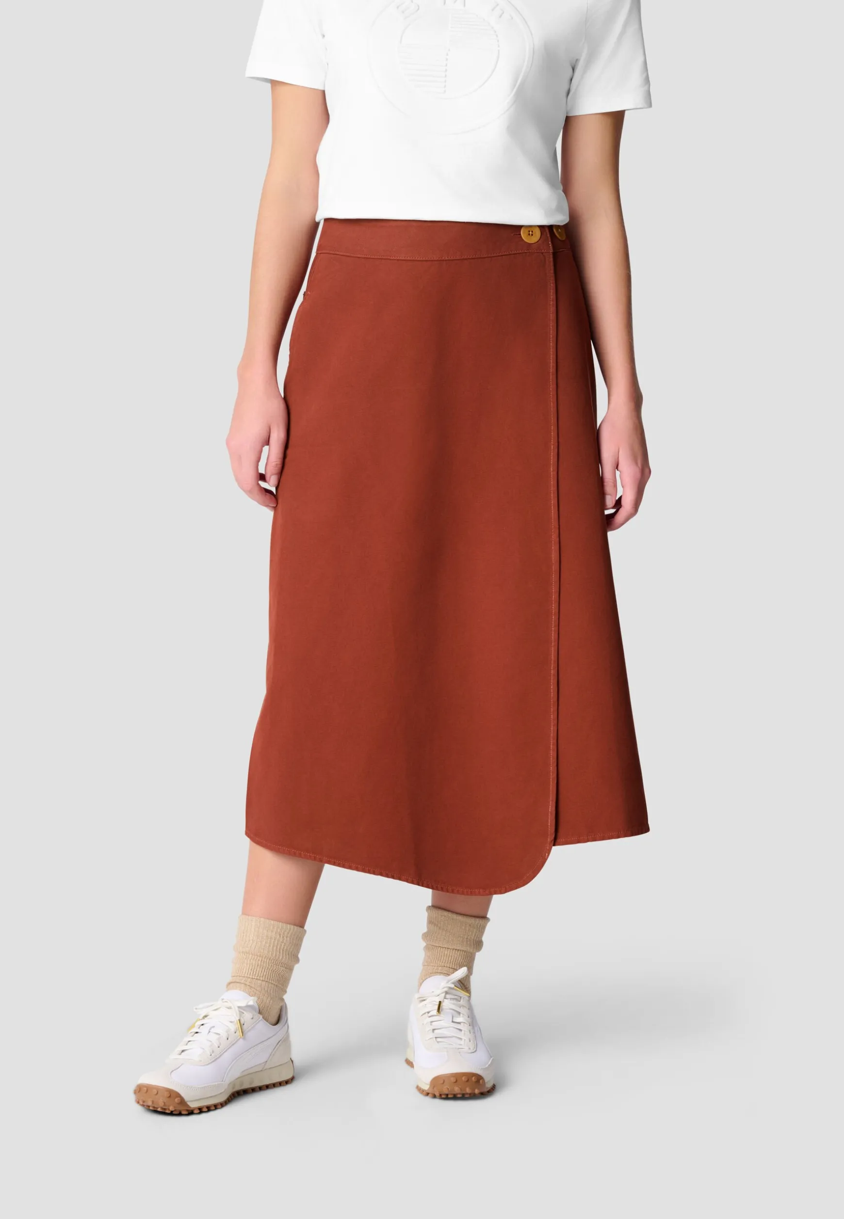 Women<BMW Lifestyle BMW Canvas wrap skirt tibetan red
