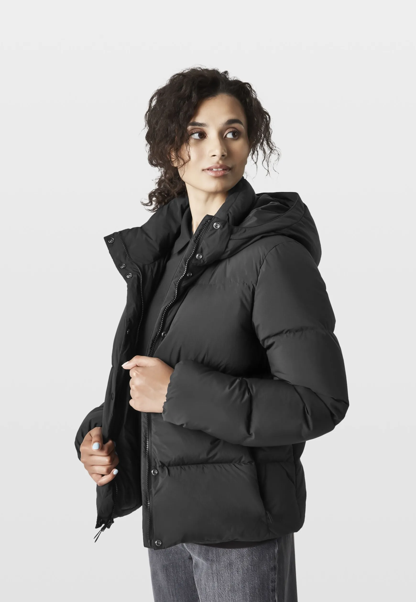 Women<BMW Lifestyle BMW Core Tag Insulation Hoodie Jacket black