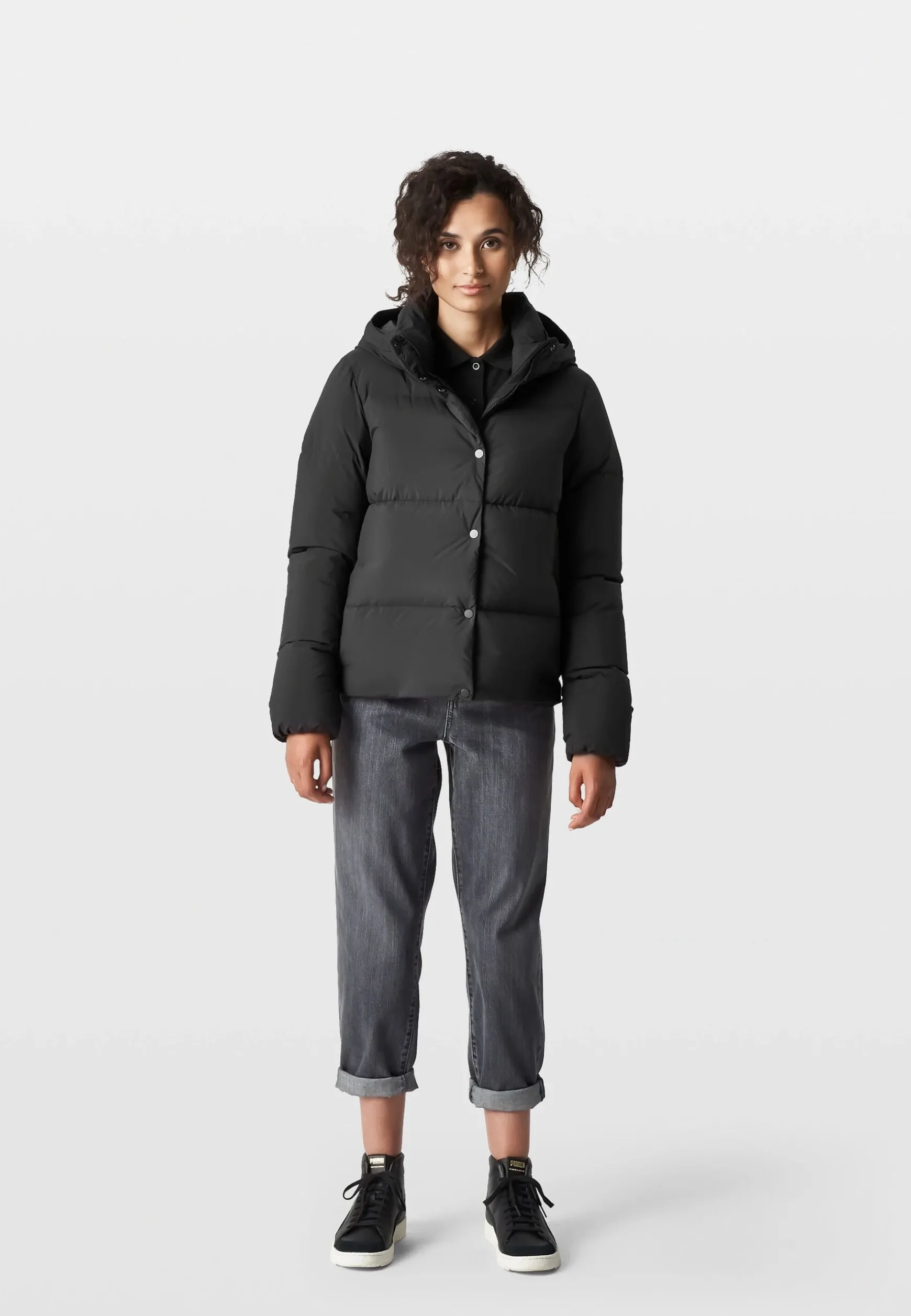 Women<BMW Lifestyle BMW Core Tag Insulation Hoodie Jacket black