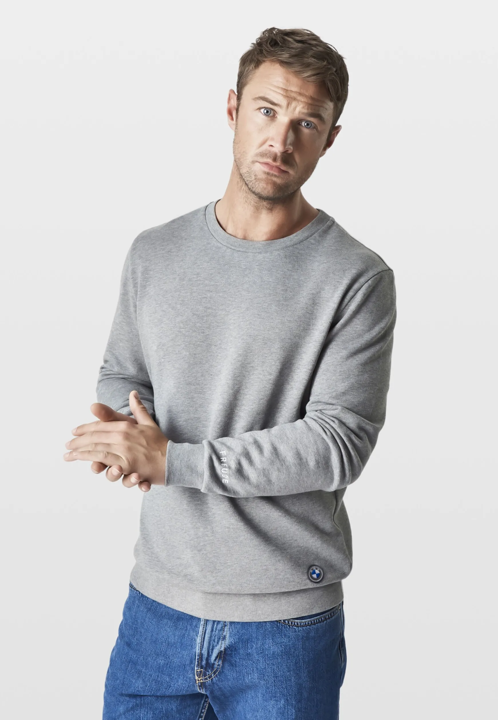 Hoodies<BMW Lifestyle BMW Micro Dot Sweat Crew mid grey