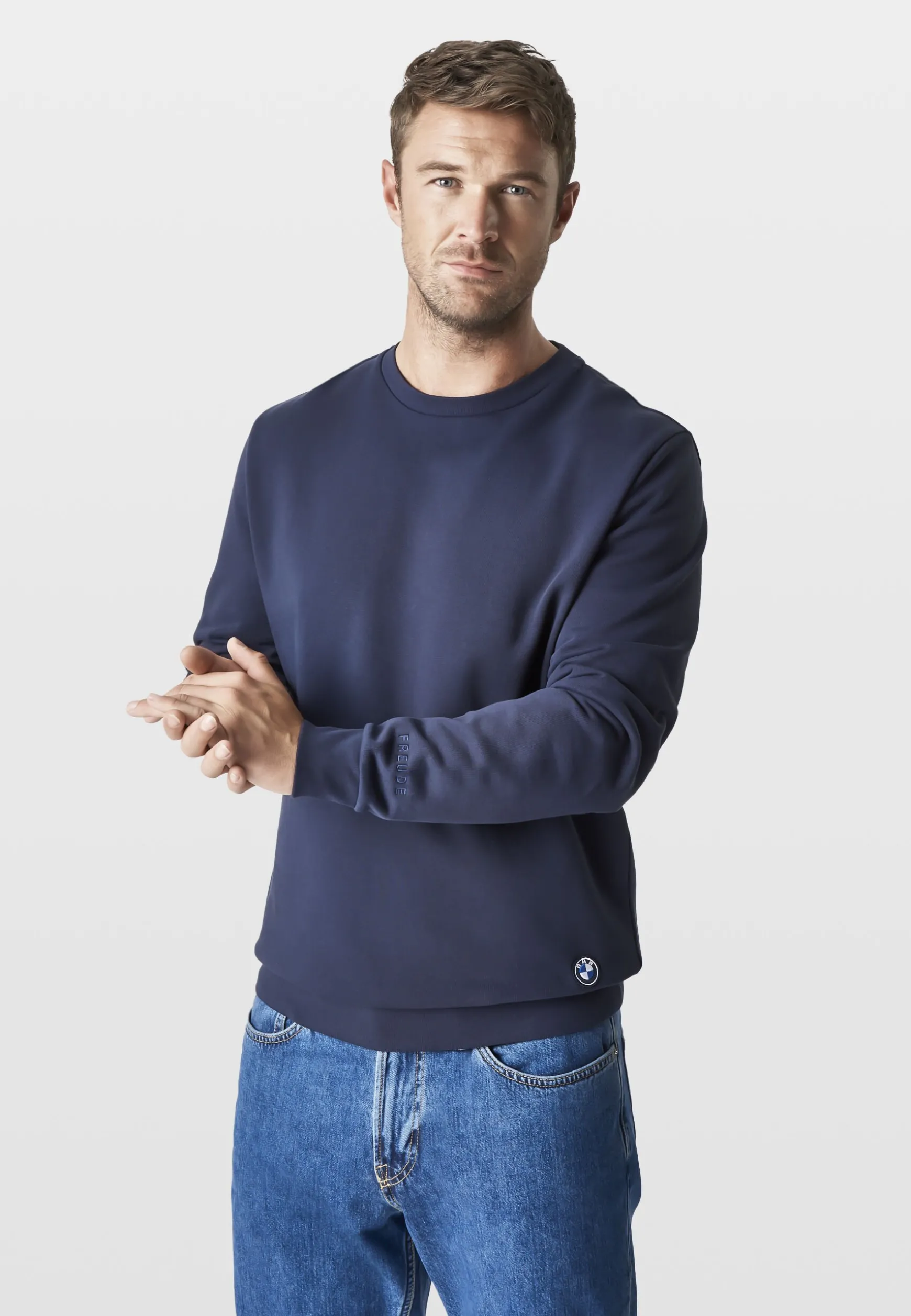 Hoodies<BMW Lifestyle BMW Micro Dot Sweat Crew dark blue