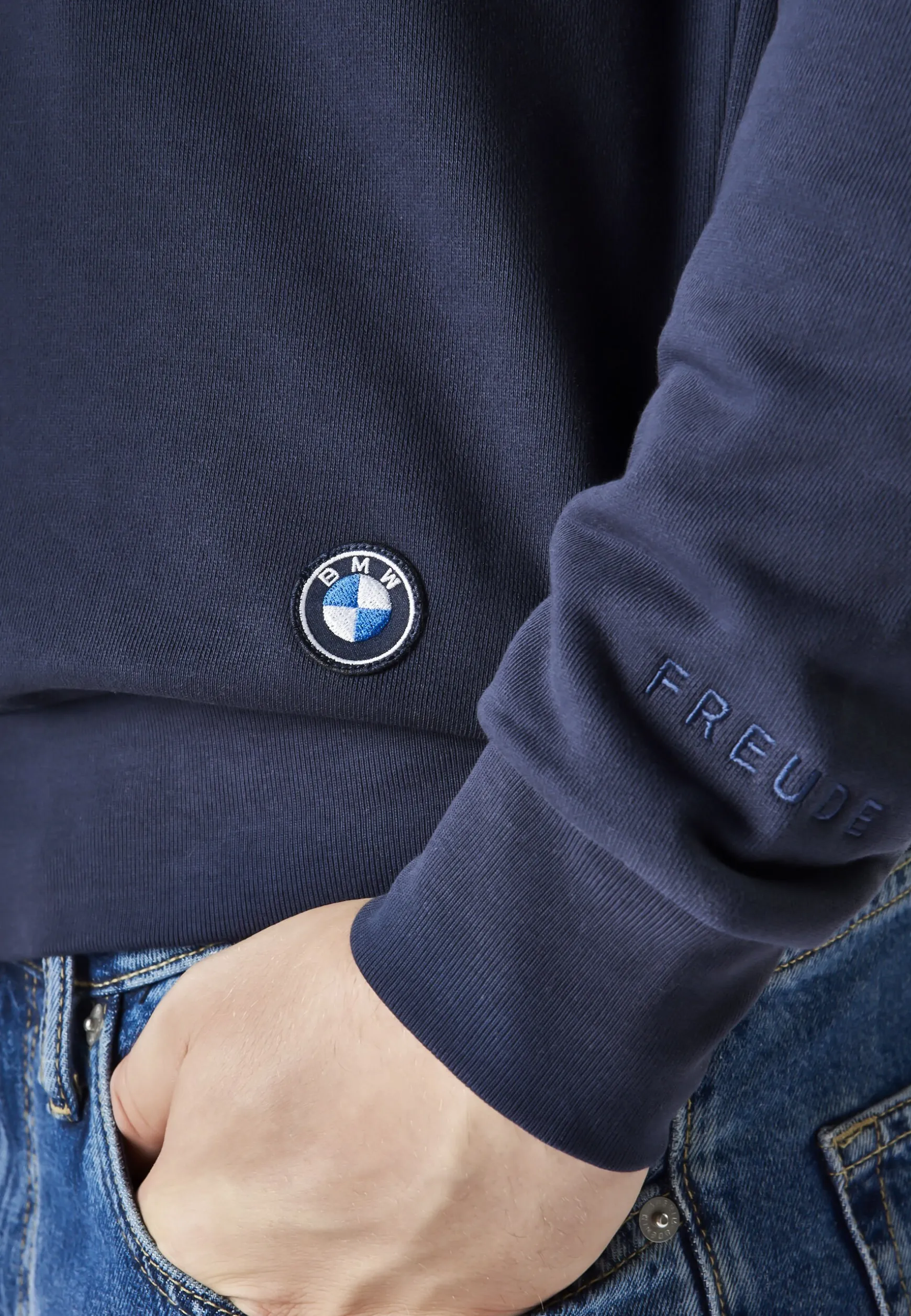 Hoodies<BMW Lifestyle BMW Micro Dot Sweat Crew dark blue