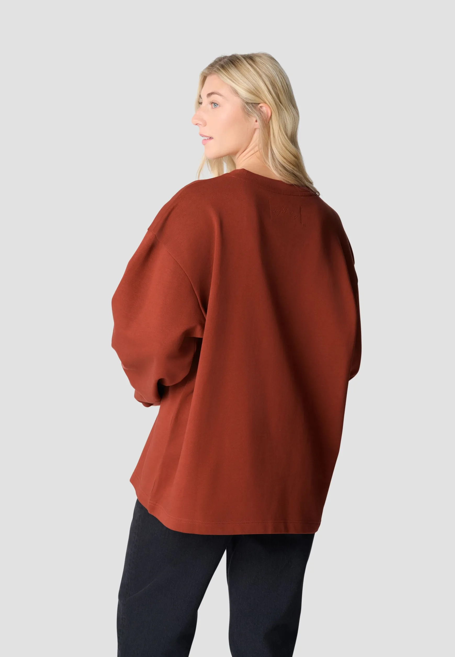 bmw_raw_crew_sweat_2-1.webp Women | Hoodies<BMW Lifestyle BMW Raw Crew Sweat tibetan red