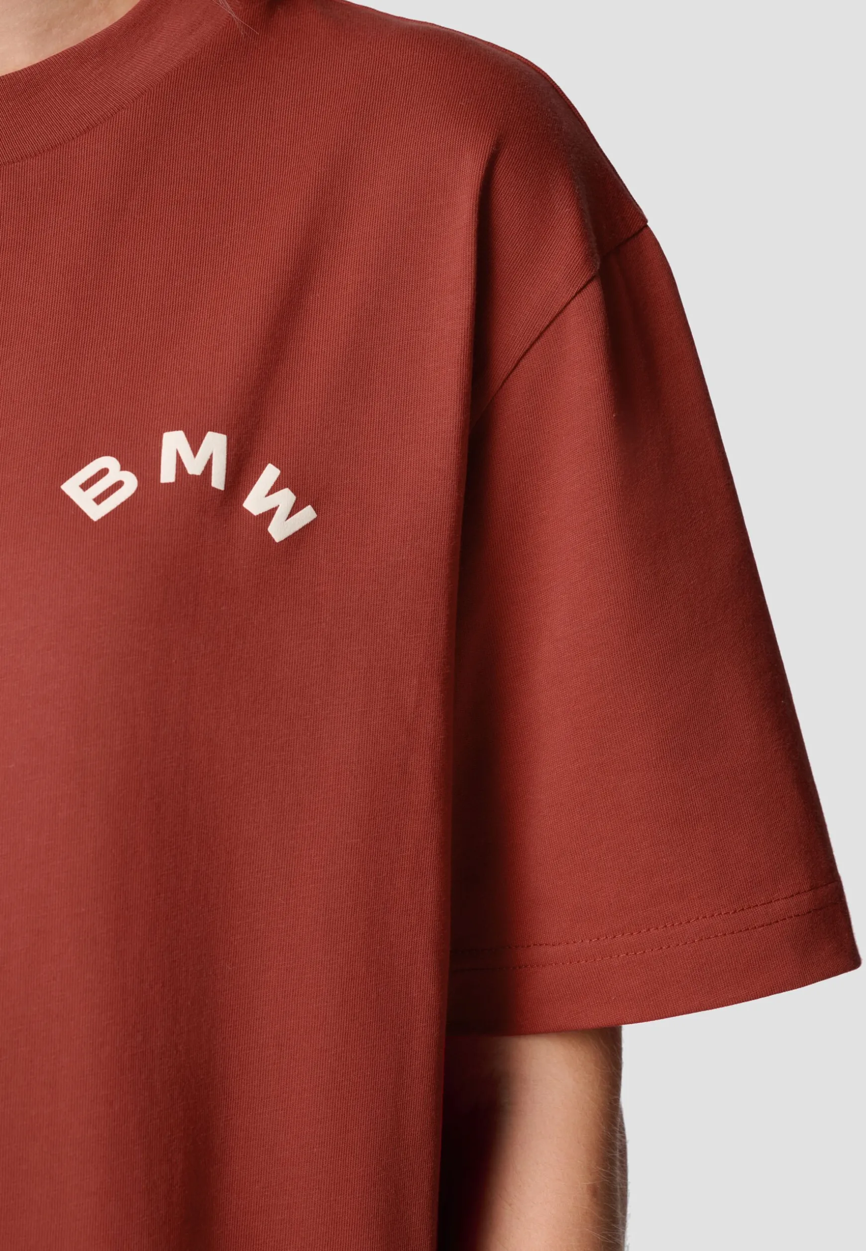 Women<BMW Lifestyle BMW Raw T-SHIRT rio red