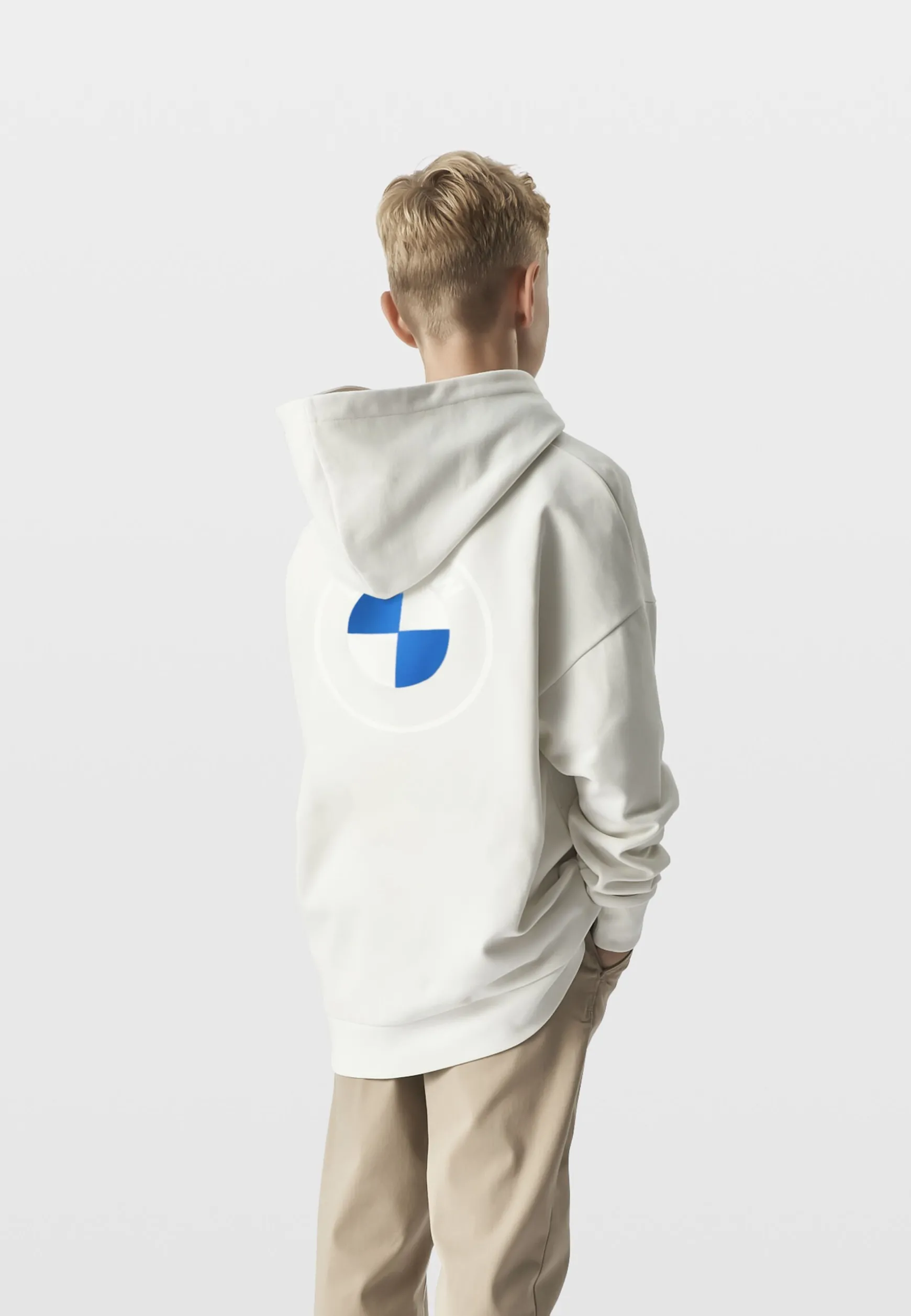 Kids<BMW Lifestyle BMW Reverse Dot Sweat Hoodie light grey